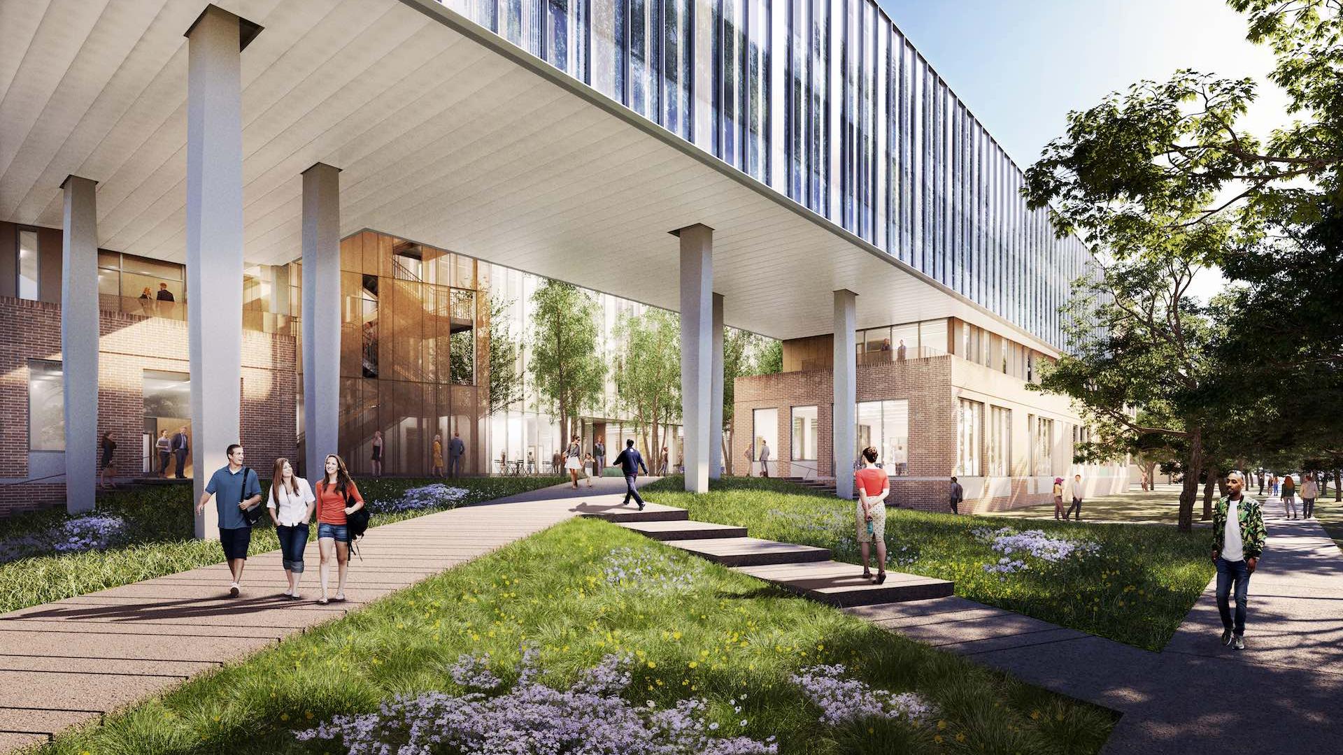 Kraft Hall rendering of the outside
