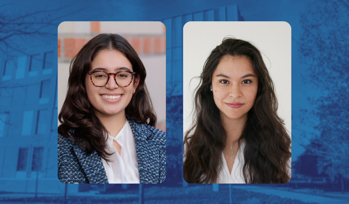 Luisa Tolda and Elisabeth Torres-Schulte, Rice University School of Social Sciences alumni